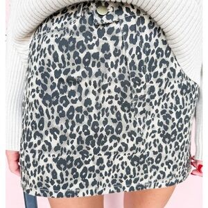 Les Li leopard Jean skirt size XS